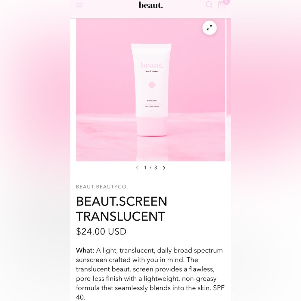 Beaut Beaut Screen Translucent Sunscreen - Picture 2 of 4